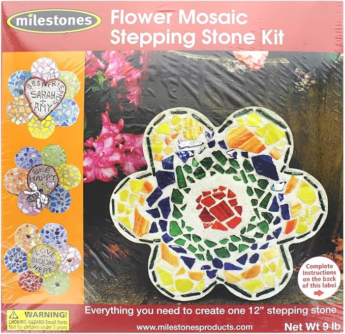 Milestones Mosaic Flower Stepping Stone Kit