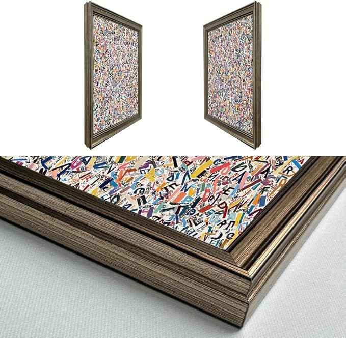 Vintage Framed Colorful Abstract Wall Art Banksy Painting Artwork Graffiti Canvas Print Poster Pictures for Bedroom Living Room Bahtroom Home Office Decor