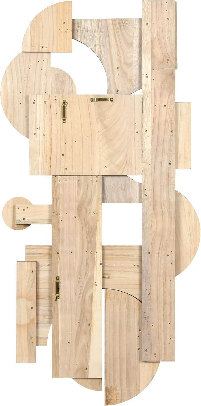 Amber Embraces I & II" Hand Made & Hand Finished Dimensional Solid Wood Abstracts