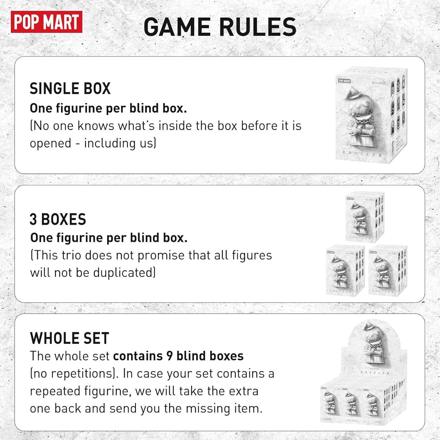 POP MART HIRONO Reshape Series Blind Box Action Figures Collectible Toys Home Decorations, Holiday & Birthday Gifts for Girls & Boys