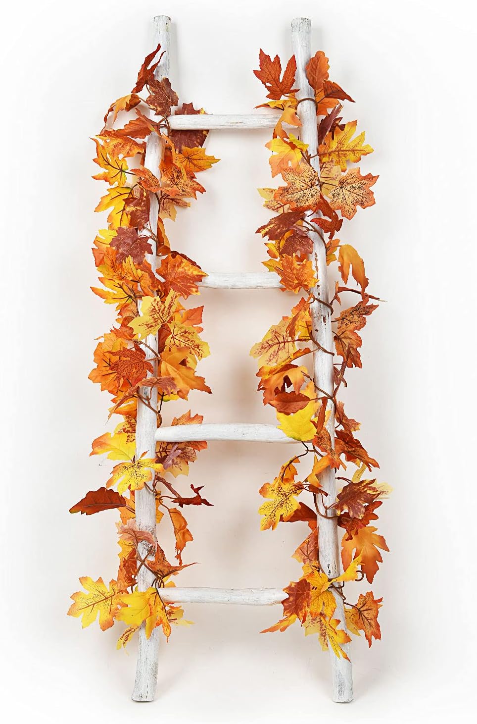 Lvydec 2 Pack Maple Leaves Fall Garland Clearance - 5.9ft/Strand Artificial Fall Foliage Garland Colorful Autumn Leaves Decoration for Home Wedding Party Halloween Thanksgiving