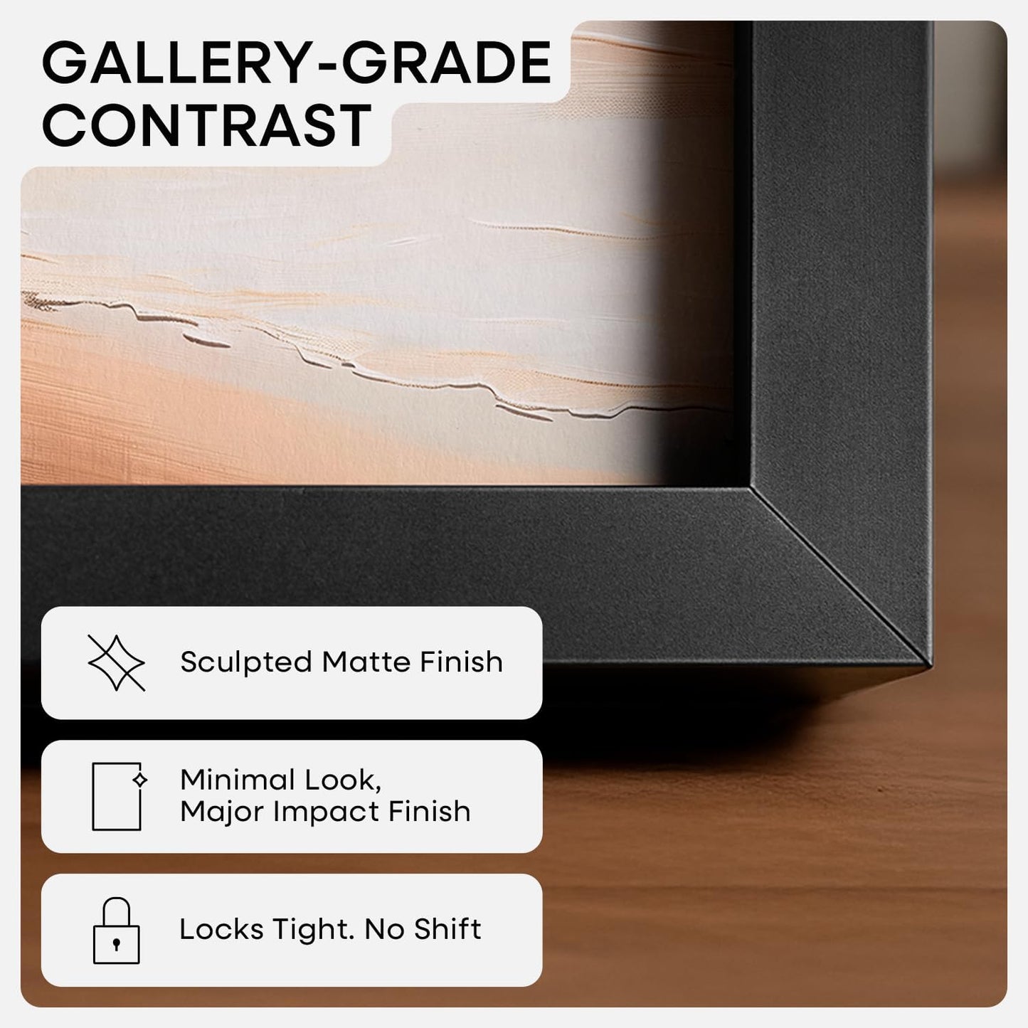 Homeforia 22x28 Poster Frame Black, High End Metal 22 x 28 Large Picture Frames with Mat 18 x 24 for Photo, 22x28 Thin Frame Matted to 18x24 inch Print, 28x22 Frame, Tempered Glass, Wall Kit, Set of 1