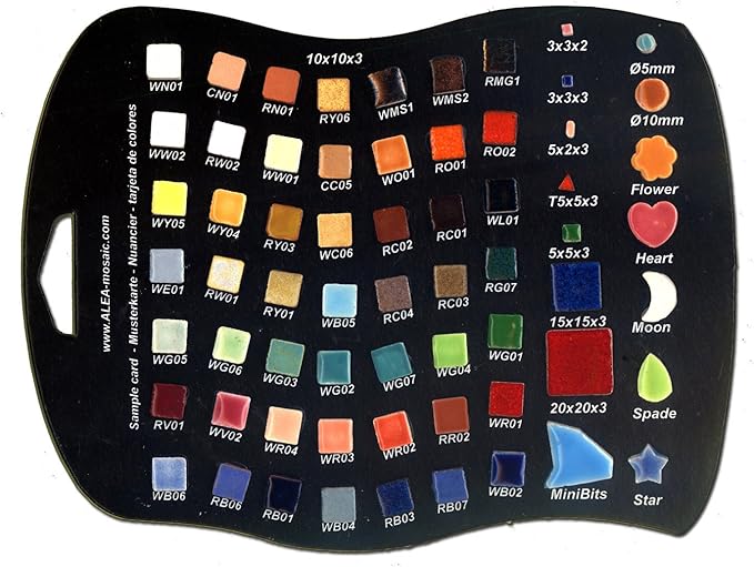 Mosaic-Minis, 1000 Pieces, Micro 5x2x3mm, 20 Colors, MXAL