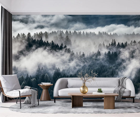 -Misty Forest Bedroom Wallpaper XT20 S 100" x 65"