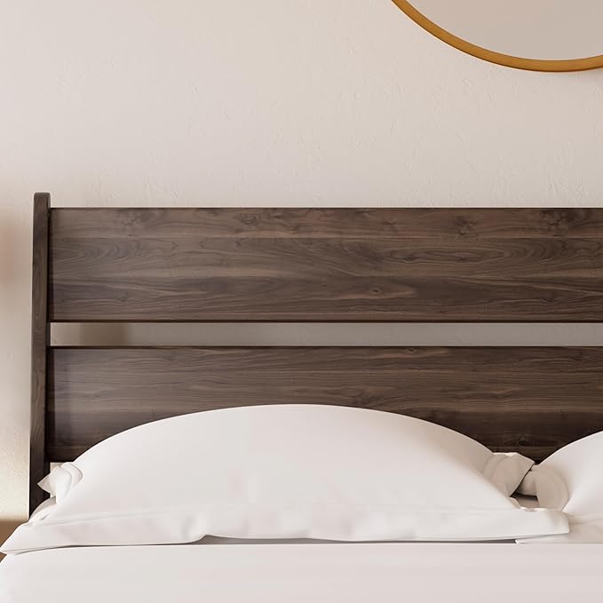Signature Design by Ashley Calverson Modern Open Slat Panel Headboard ONLY, Queen, Brown