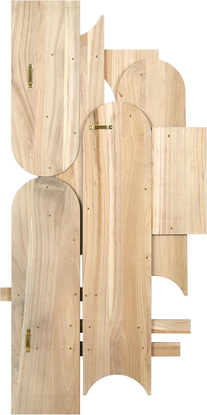 Empire Art Direct "Honeyed Dusk I" Hand Made & Hand Finished Dimensional Wood Abstracts, Ready to Hang, Living Room, Bedroom & Office, 48" x 24"x 1.42"