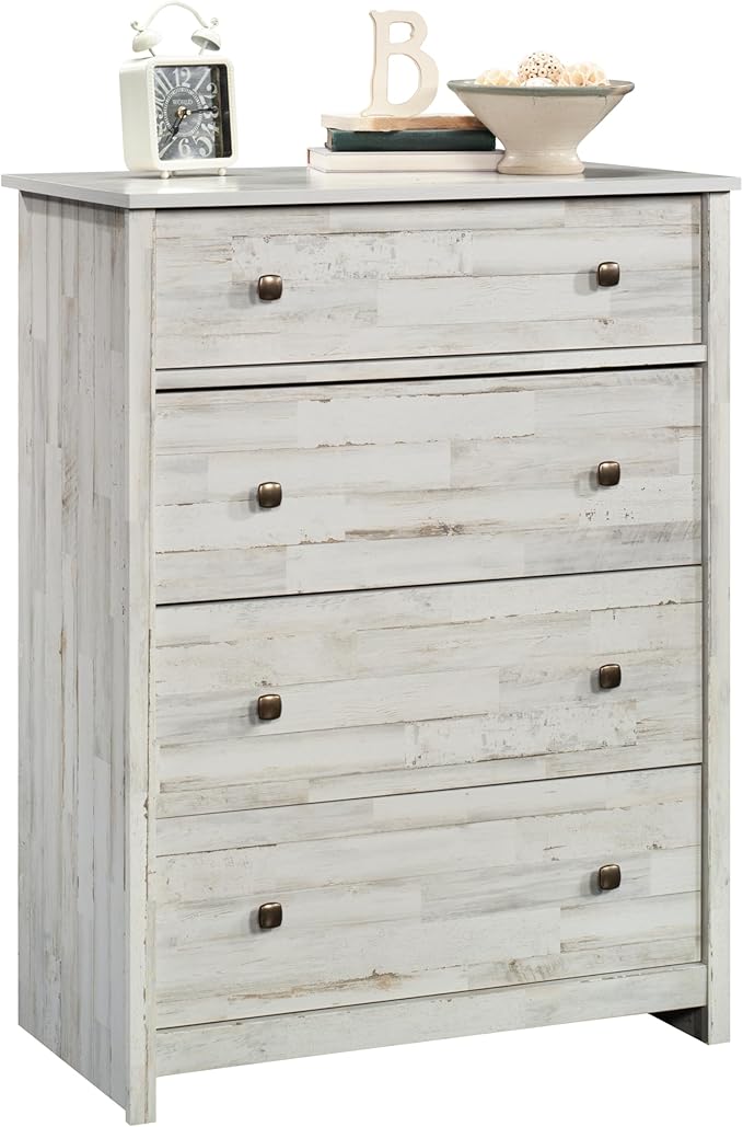 Sauder River Ranch Chest, in White Plank Finish