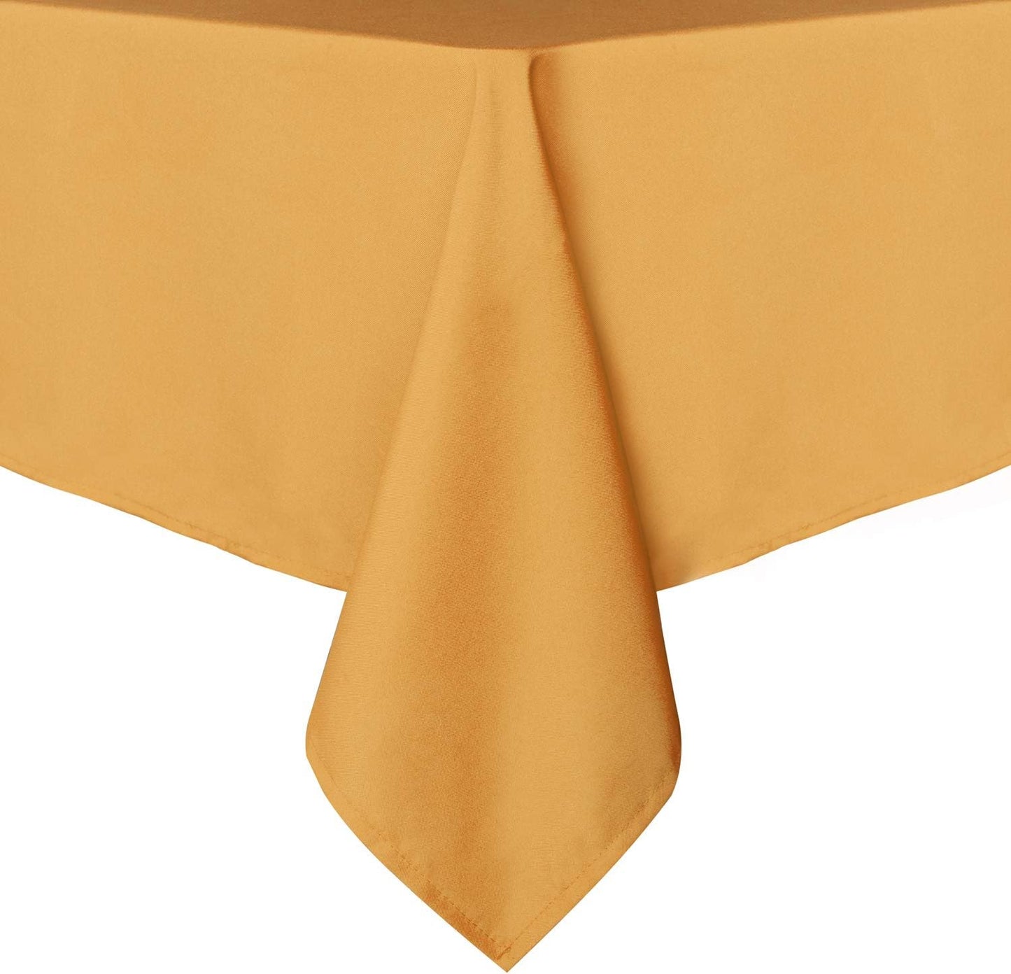 sancua Rectangle Tablecloth - 60 x 102 Inch - Stain and Wrinkle Resistant Washable Polyester Table Cloth, Decorative Fabric Table Cover for Dining Tables, Buffet Parties and Camping, Gold