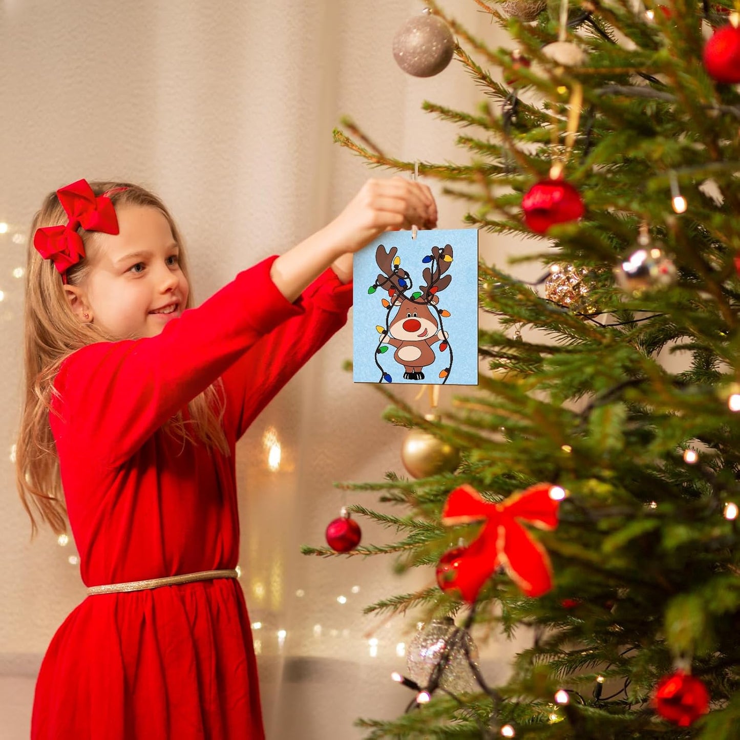 COCHIE 10 Pieces Large Christmas Unfinished Wood Crafts to Paint for Adults and Kids, Bulk Winter Predrilled Wooden Ornaments for Painting, Xmas Tree Truck Paintable Wood Slices Craft Supplies