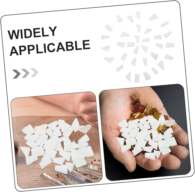 White Glass Mosaic Tiles for Crafts and Home Decor Irregular Small Glass Pieces for DIY Projects Sparkling Tiles for Artworks Stepping Stones and Backsplashes Bag