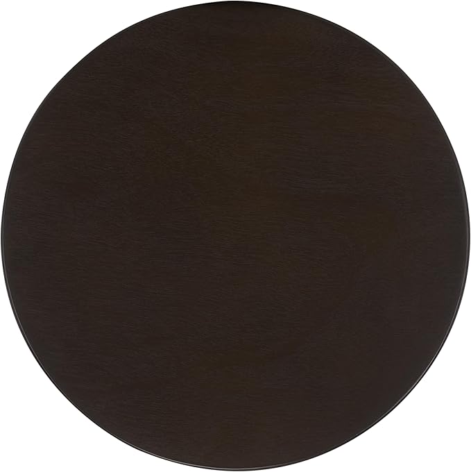 SAFAVIEH Home Collection – Tabitha Dark Chocolate Accent Table, Round Swivel Side Table with 1 Drawer & Interior Cabinet Storage, Classic Pedestal Design, Fully Assembled (AMH5712F)