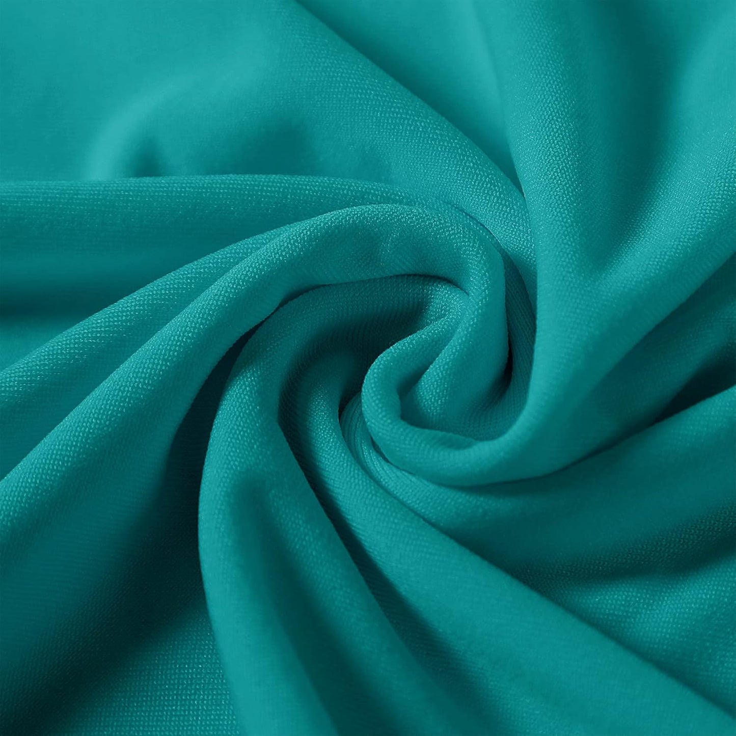 Spandex Chair Covers, 12PCS, Washable Protector for Living Room, Party, Banquet, Wedding, Hotel (Turquoise)