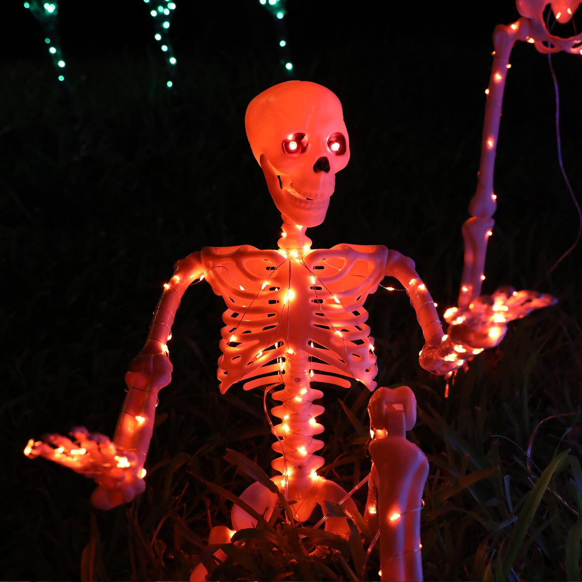 Halloween Decorations Outdoor Skeletons Set (Orange)