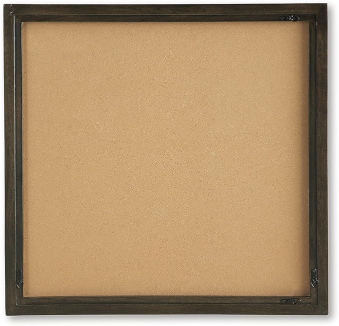 Signature Design by Ashley Bachard Minimalist Square Woven Geometric Wall Decor 30 x 30 Inches, Beige & White