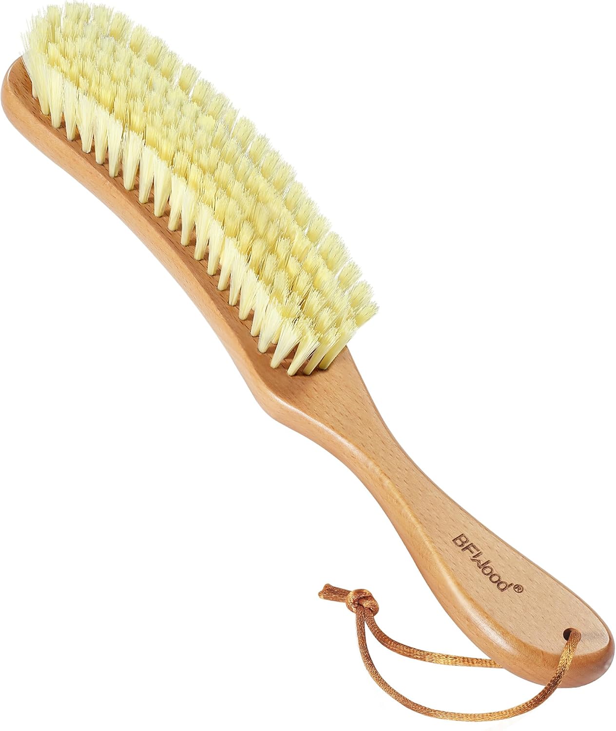 BFWood Clothes Brush - Bristle Lint Brush for Suits, Cashmere, Wool, Velvet, Suede and Pet Hair - Large Beech Wood Handle - Décor Diaries