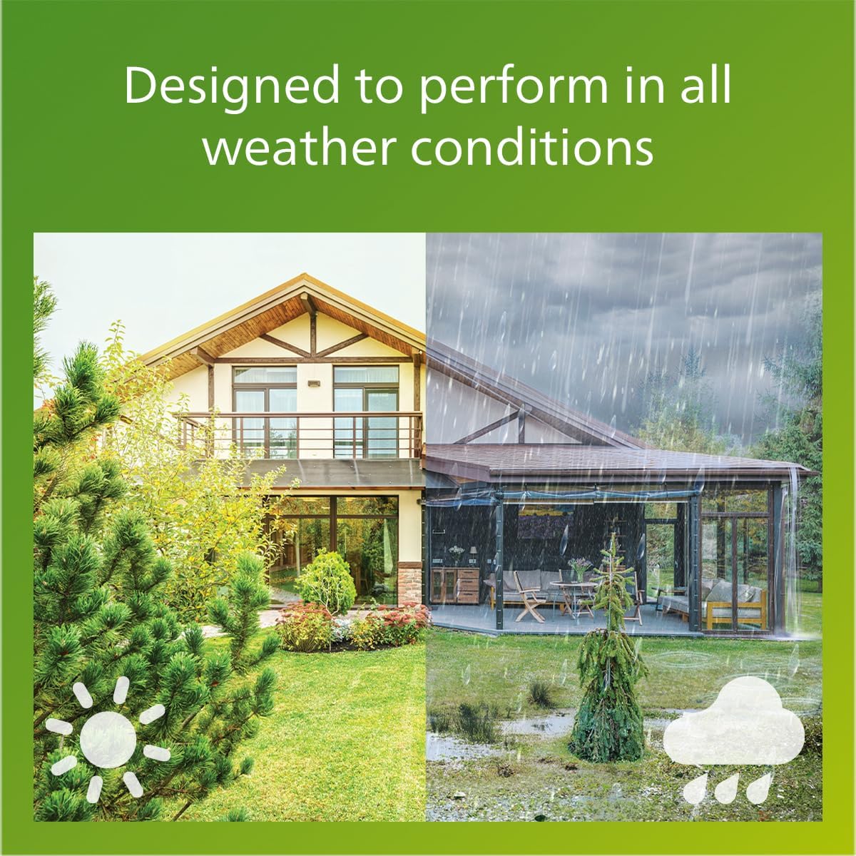 Philips Solar LED 1-Pack Ultra-Efficient Pathway Light - Radii, Automatically Linkable, Dusk to Dawn, Motion Sensor, 3000K Bright White Light, IP44, Black