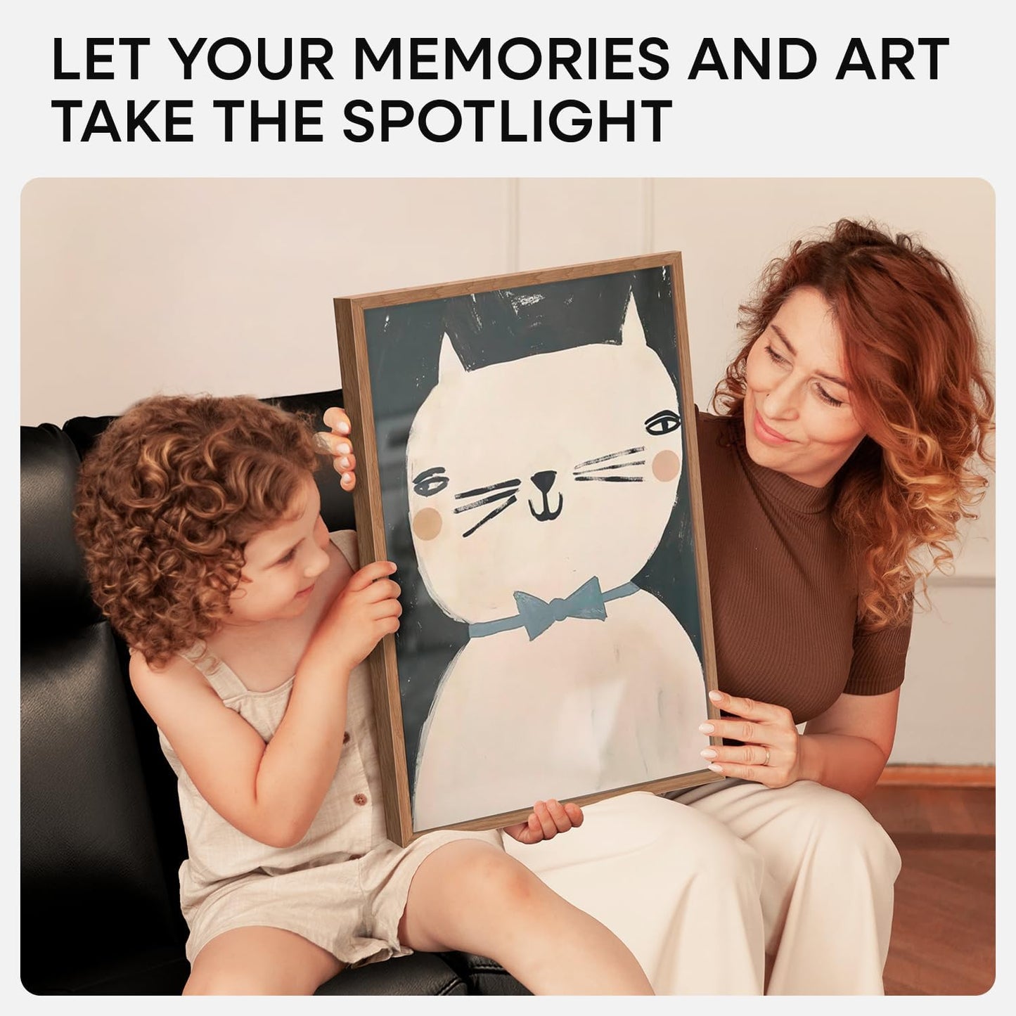 Homeforia Picture 16x24 Wood Frame, High End Natural Oak 16x24 Light Wooden Poster Frame with Mat 12x18, 16 x 24 Frames Matted to 12 x 18 Photo, 24x16 Hanging Frame, Tempered Glass, Wall Kit, Set of 1