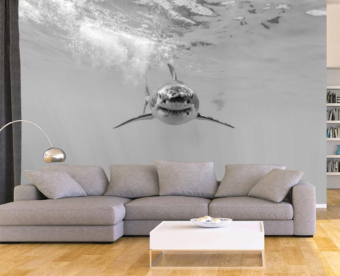 Shark Wall Mural Wallpaper for Bedroom 178" x 117"