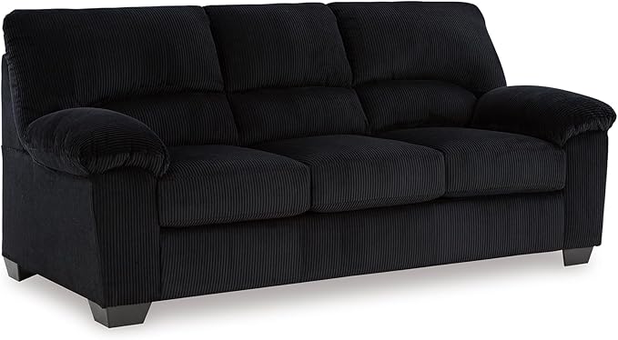 Signature Design by Ashley SimpleJoy Modern Sofa for Living Room, Black
