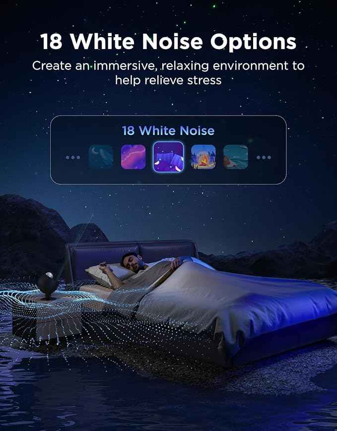 Govee Star Light Projector with Ocean Wave Ripple Effects, Works with Matter,Alexa and Google Assistant, 40+ Scene Modes, 18 White Noise Options, LED Night Light Projector for Bedroom, Without Plug