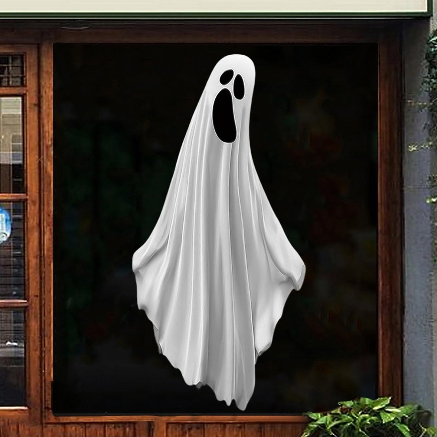 Halloween Window Clings for Glass 1 Sheets Ghost Reusable Window Decals Spooky Window Stickers for Halloween Fall Party Supplies Home School Office Glass Decorations