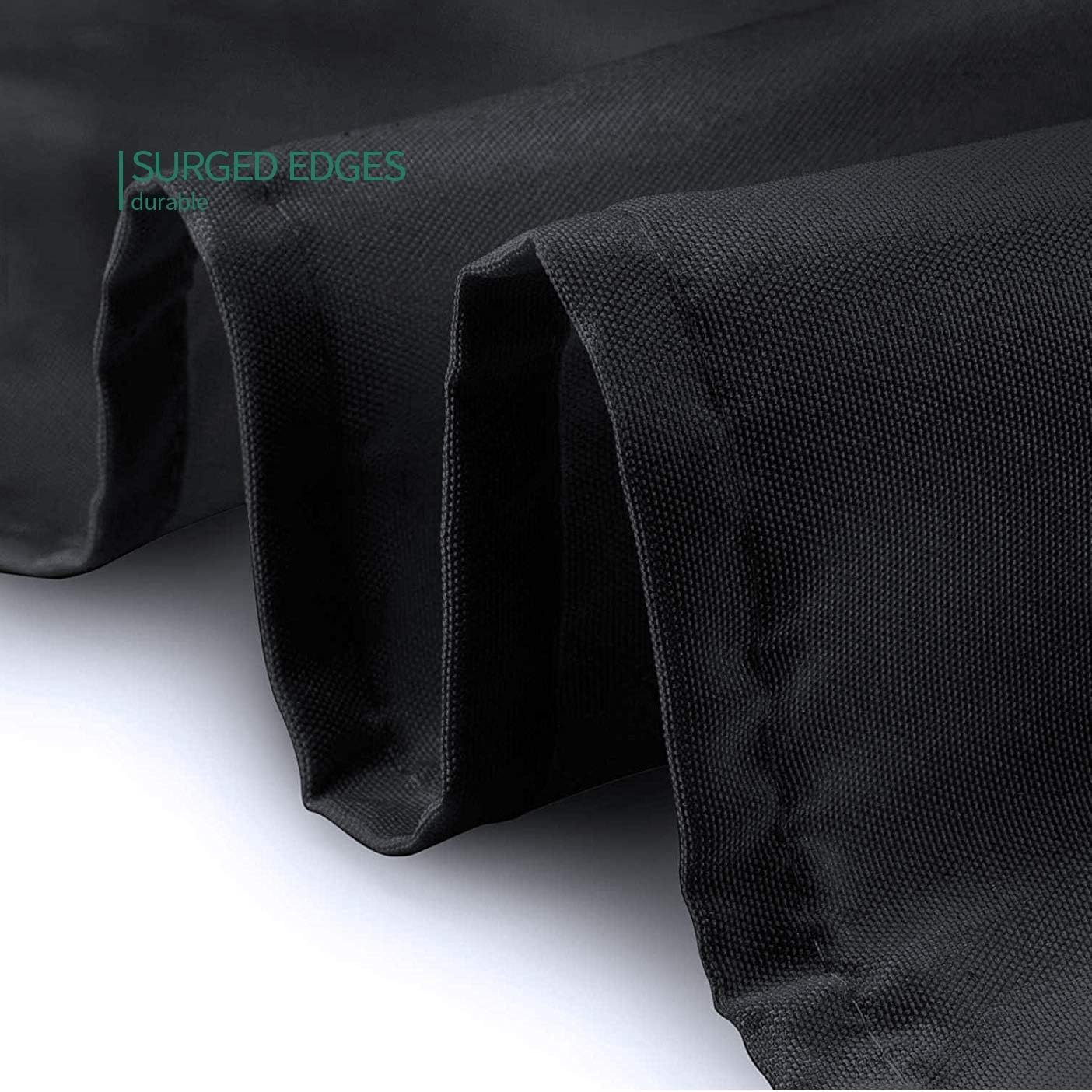 Surmente 132 inch Round Tablecloths -2 Pack Black Round Table Cloths, Polyester Fabric Table Covers for Wedding, Party, Banquet, or Restaurant