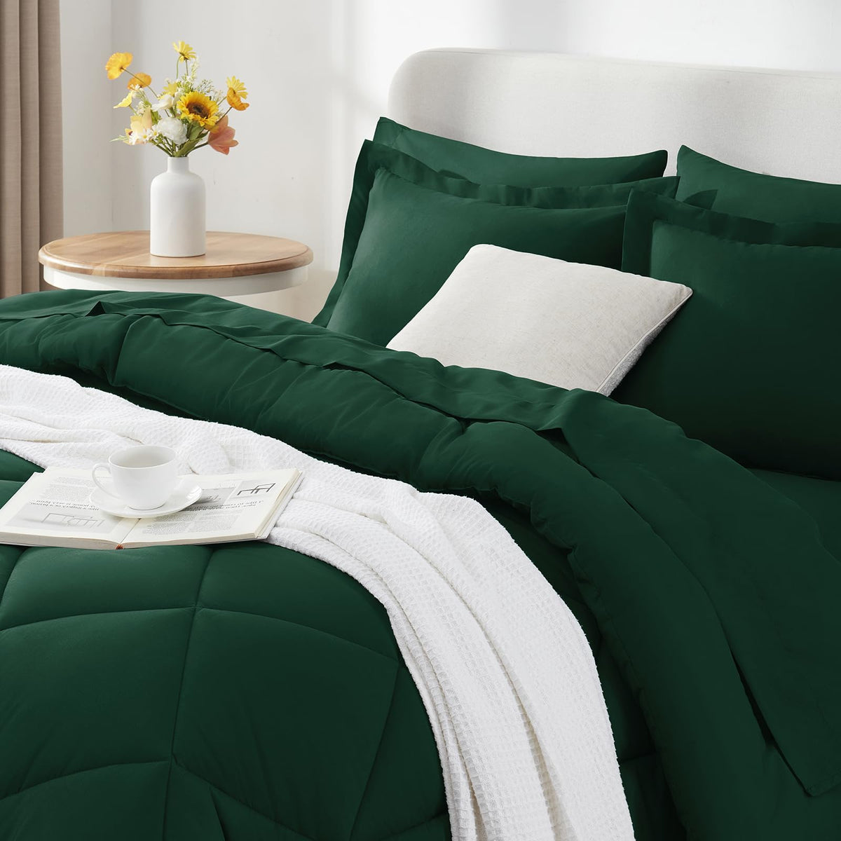 California King Comforter Set Emerald Green