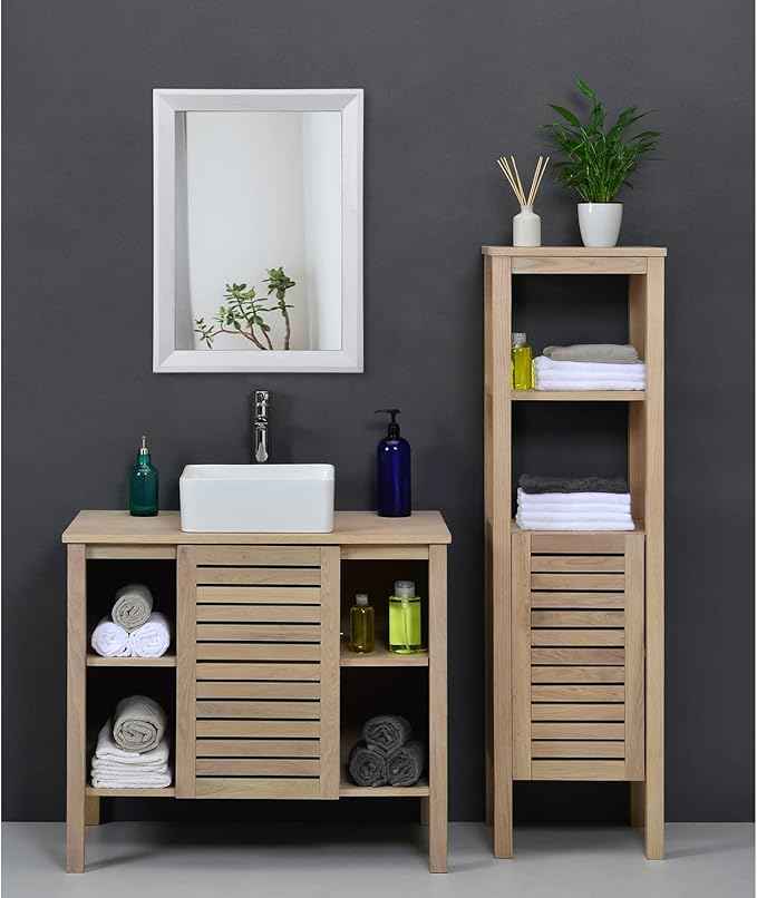 AAZZKANG Rectangular Wall Mirror Decorative Wood Framed Mirrors for Farmhouse Bedroom Bathroom Living Room Entryway Hanging Home Decor Small