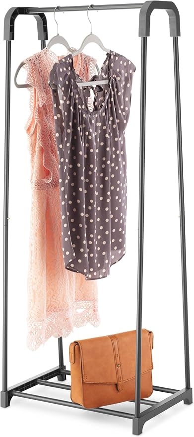 Whitmor Garment Rack with Shelf - Gunmetal