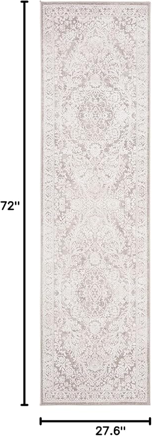 SAFAVIEH Reflection Collection Runner Rug - 2'3" x 6', Beige & Cream, Non-Shedding & Easy Cleaning, Ideal for Living Room, Bedroom (RFT668A)