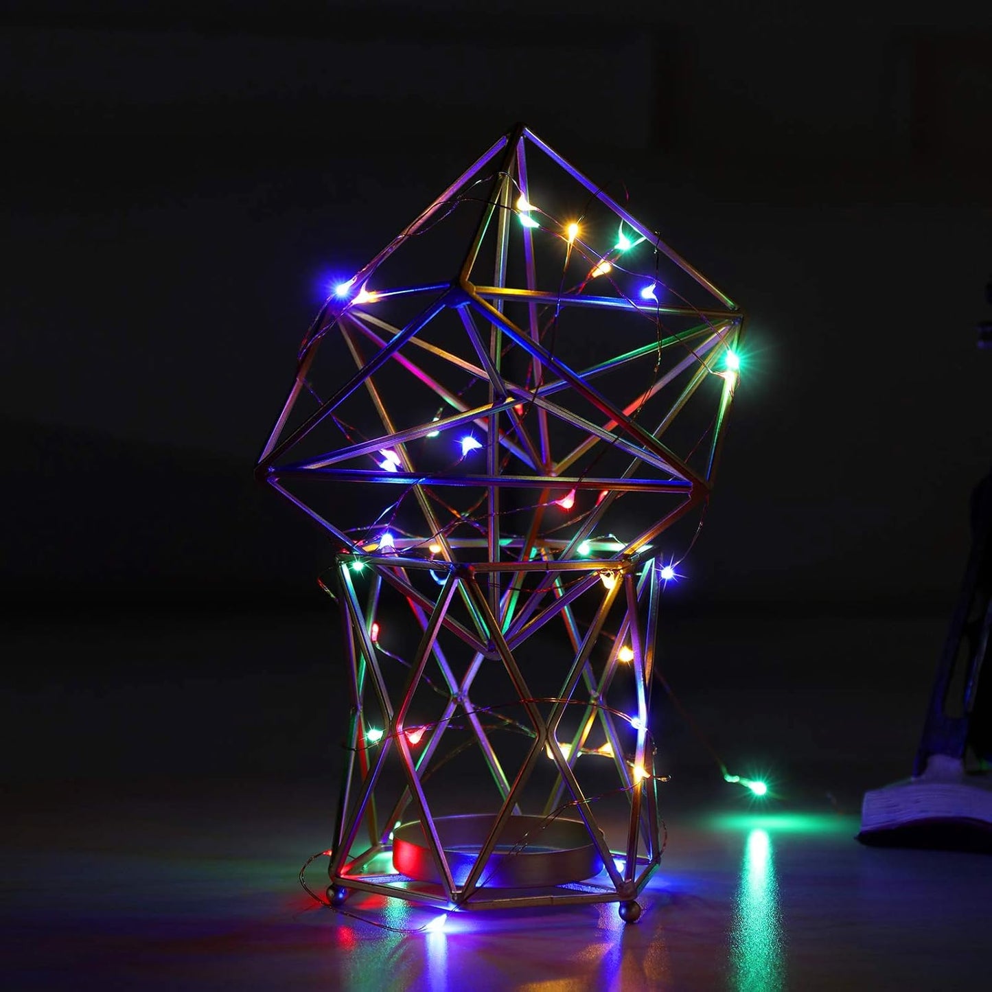 Led Fairy Lights Battery Operated, 4 Packs Mini Battery Powered Copper Wire Starry Fairy Lights for Bedroom, Christmas, Parties, Wedding, Centerpiece, Decoration (5m/16ft Multi-Colored)