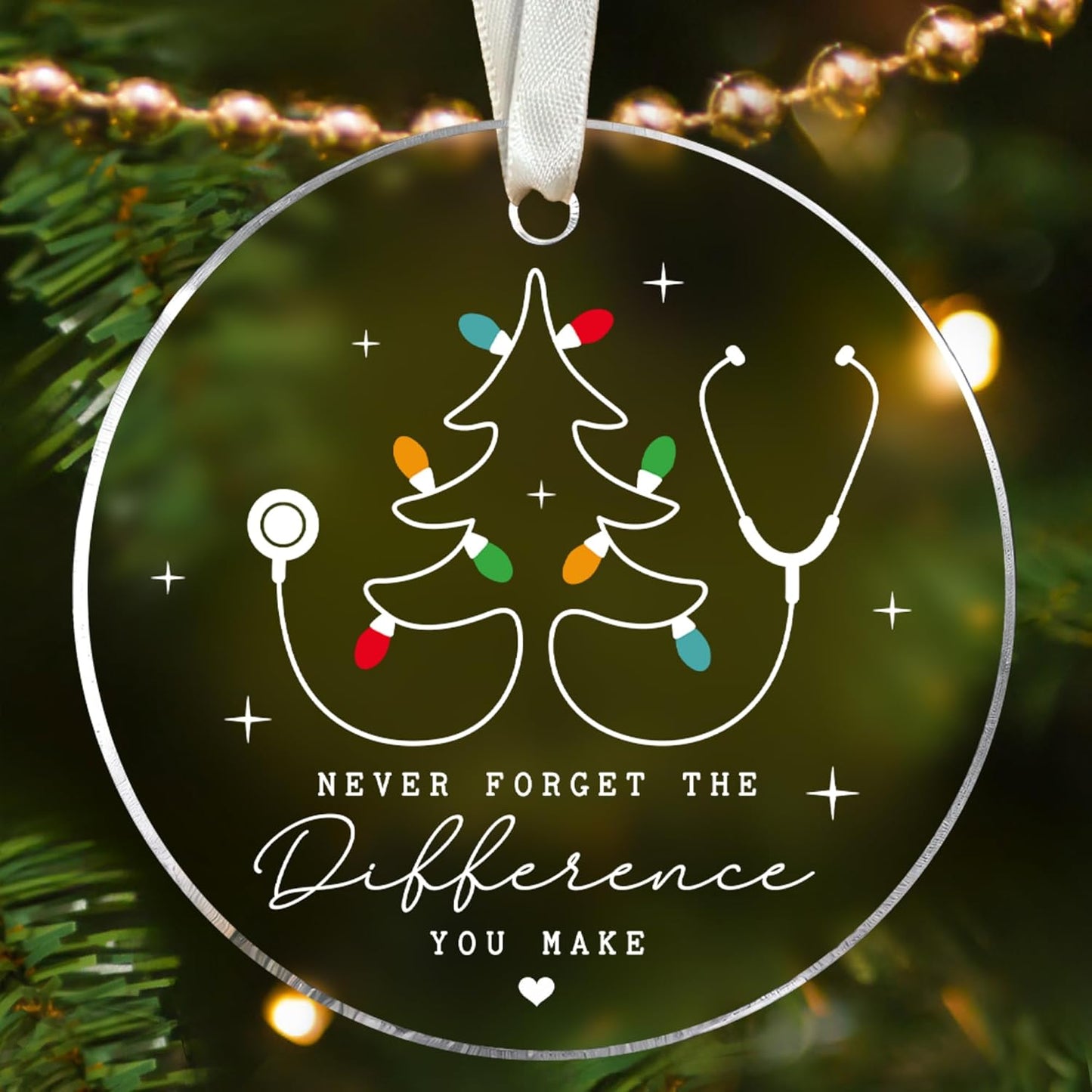 Nurse Ornament - Gifts for Nurses, Nurse Practitioner Gifts - Rn Gift for Nurses - Acrylic Christmas Ornament