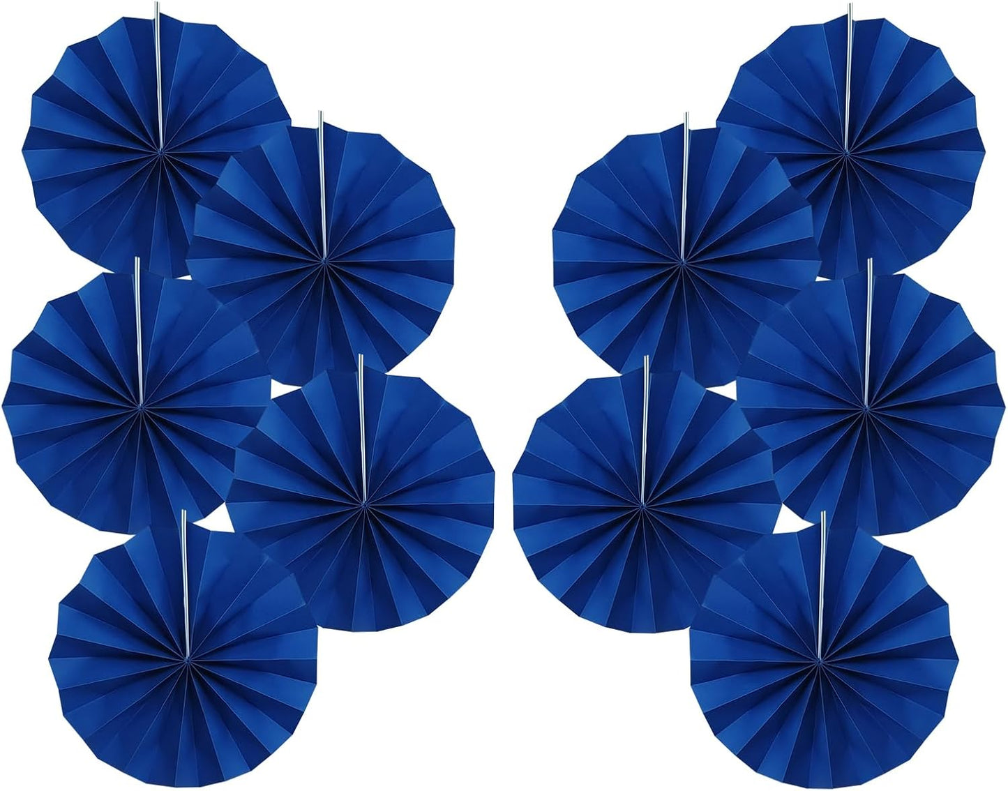 Blue Birthday Decorations,DIY Blue Paper Fans Hanging Decoration ,Party Decorations for Adults 8in, Royal Blue Birthday Decorations,Baby Shower Decorations 30 Color DIY Set (Navy Blue)