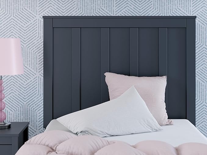 Signature Design by Ashley Simmenfort Casual Twin Platform Bed, Foundation or Box Spring Not Needed, Blue