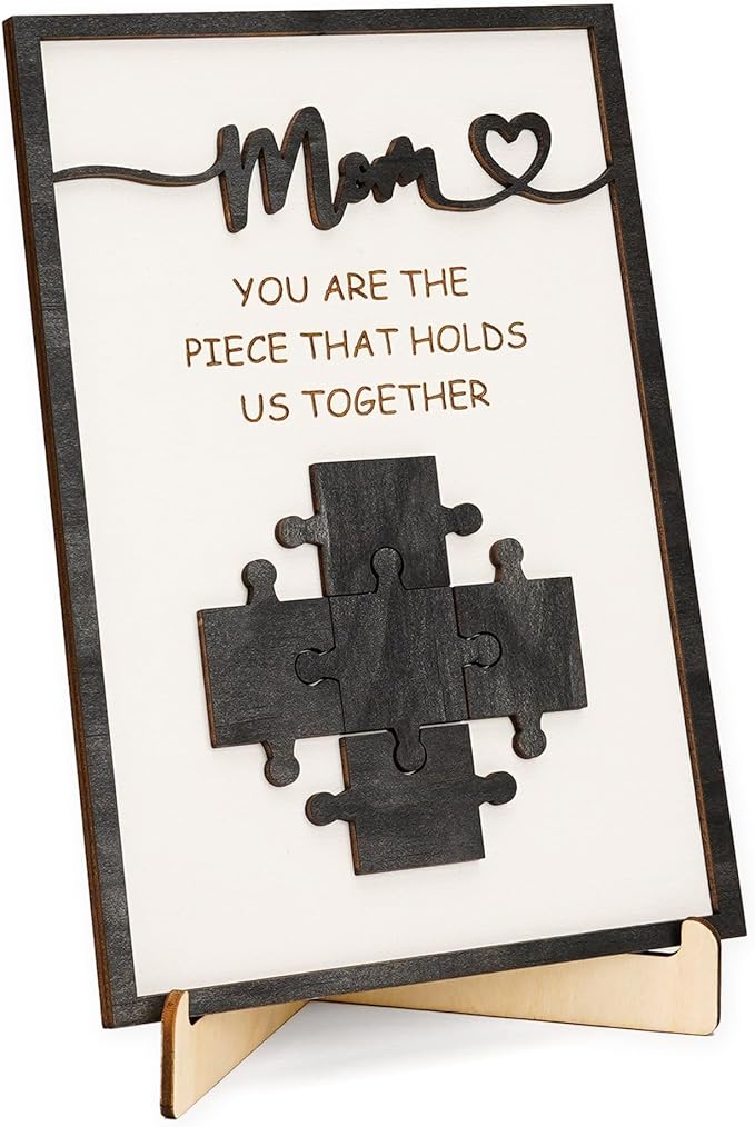 Mothers day gifts for mom from daughter/son - You Are the Piece That Holds Us Together – Gifts for Mom- Customized Moms Puzzle Piece Sign, Best Presents for Moms, Best mommm Ever Gift, Mothers Dayy Decor for Mother's Day
