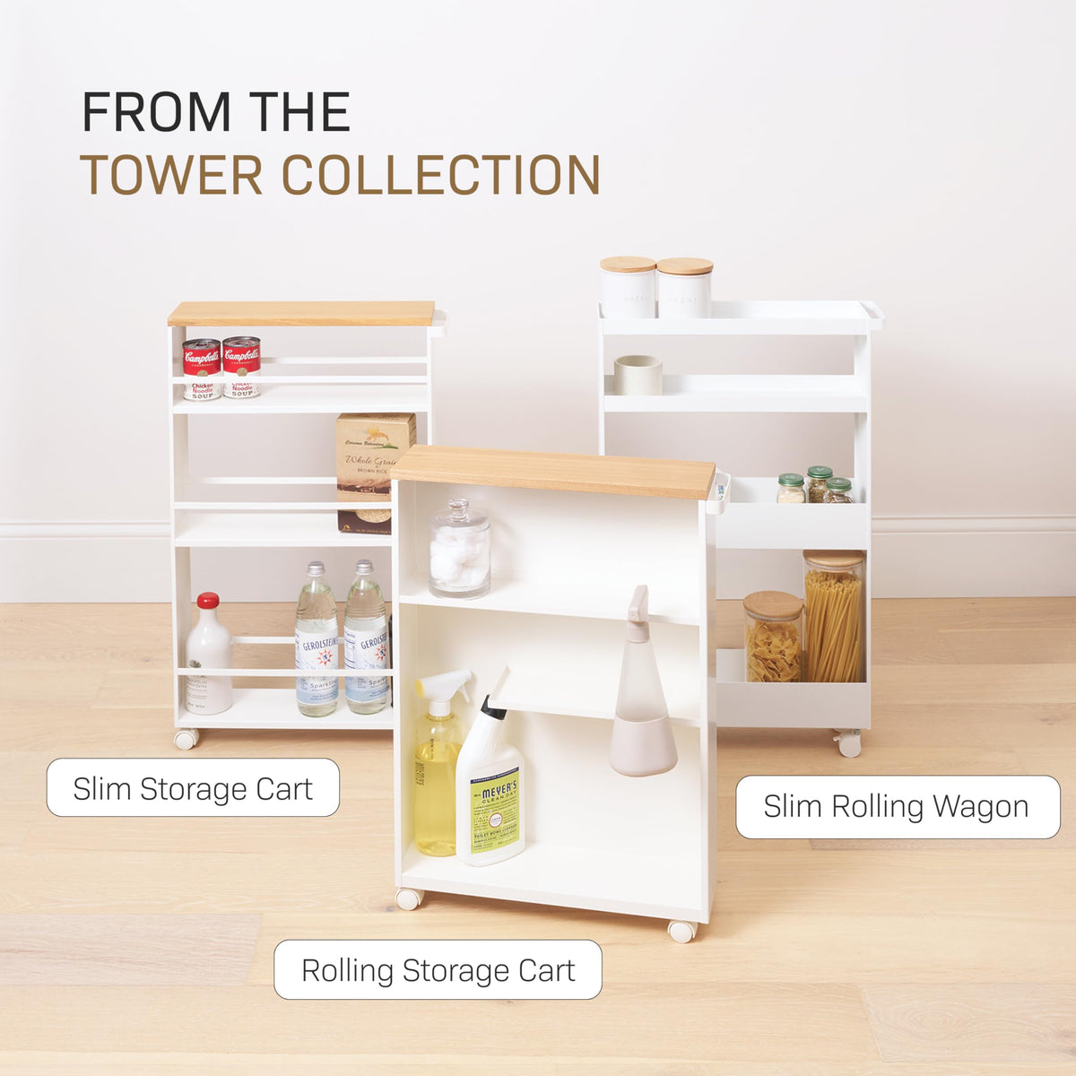 Home Slim Rolling Storage Cart