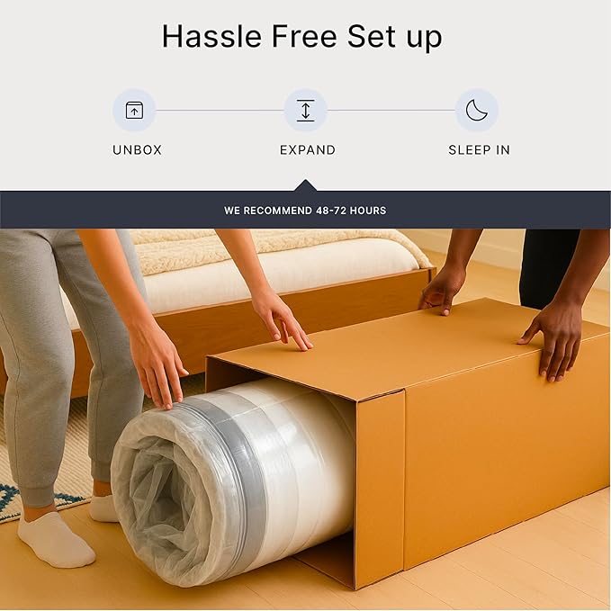 Signature Design by Ashley Queen Size Medium Firm 6 Inch Memory Foam Mattress with Breathable Quilted Cover, Fiberglass Free, Mattress in A Box