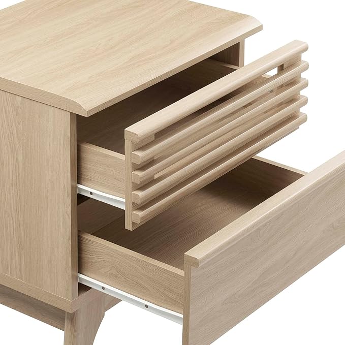 Modway Render Mid-Century Modern, Nightstand, Oak