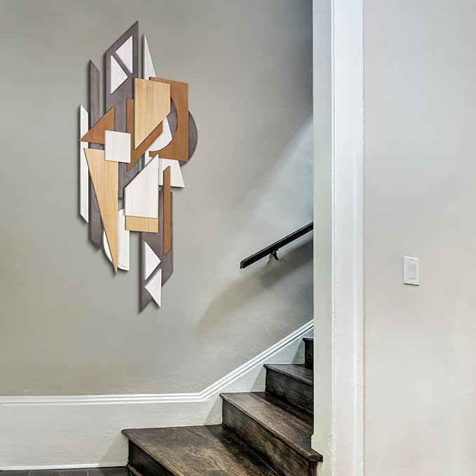 Empire Art Direct "Moonlit Mist I" Handmade Dimensional Solid Paulownia Wood Abstracts Wall Art, Ready to Hang, Living Room, Bedroom & Office, 48" x 24"x 1.42"