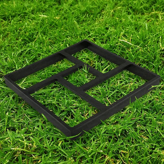DIY Kits 1pc Paver, Forms Stepping Manually Moulds, Garden, Paver Floor Paving Plastic Reusable Lawn, Walkway, for Molds Moldings Mode Lawn Brick Cement DIY Stepping Stone Kit