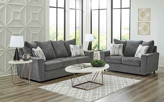 Signature Design by Ashley Stairatt Casual Sofa with Flared Arms, Gray