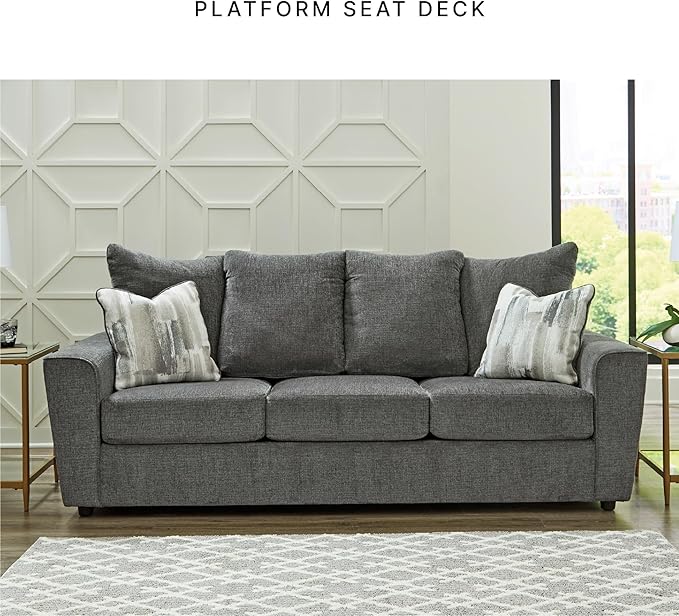 Signature Design by Ashley Stairatt Casual Sofa with Flared Arms, Gray