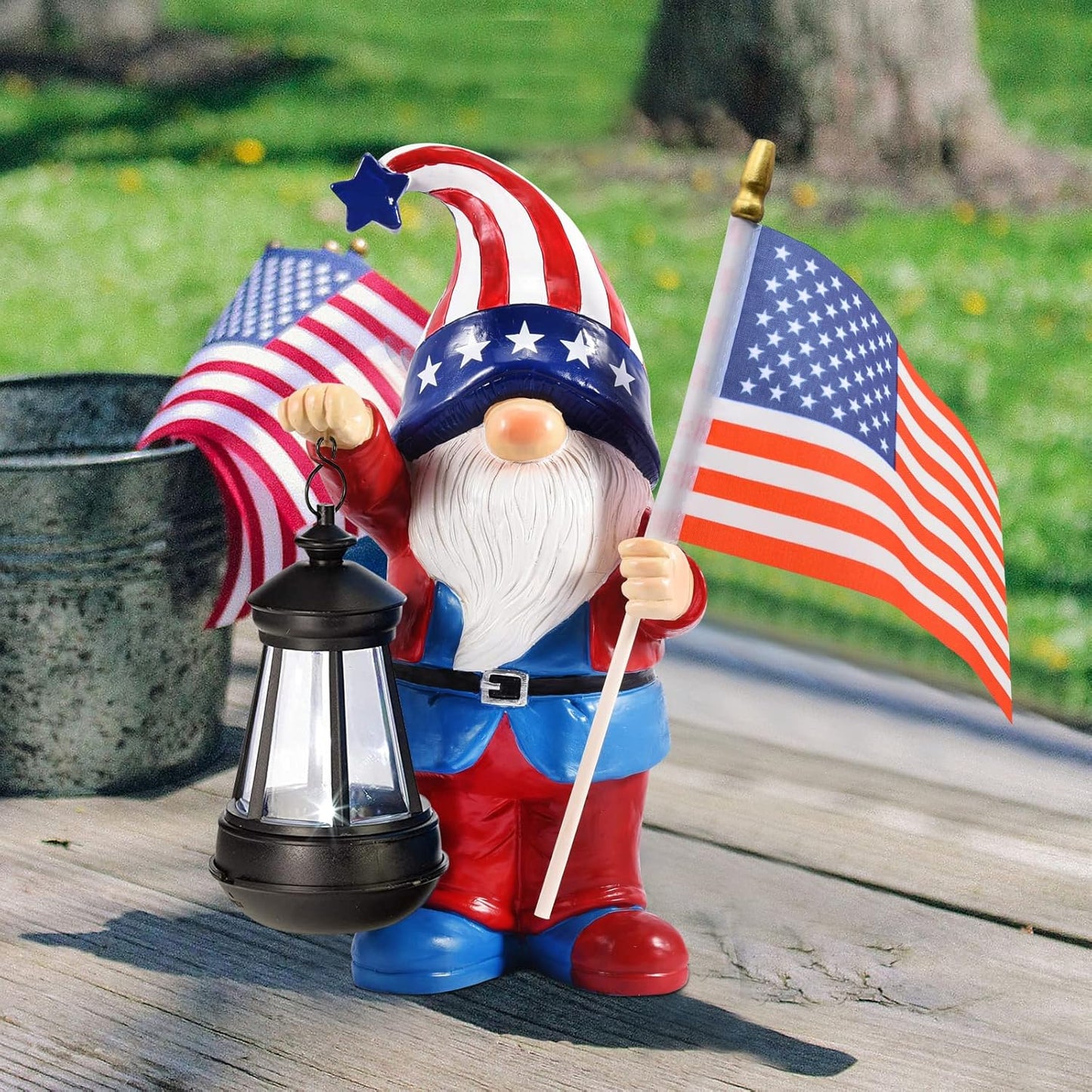 Nacome Solar Gnomes Statues for Garden Decor: Outdoor Sculptures for Clearance Lights for Outside Lawn Ornaments Porch Patio Balcony Yard Home – Birthday Gifts for Mom Grandma Women