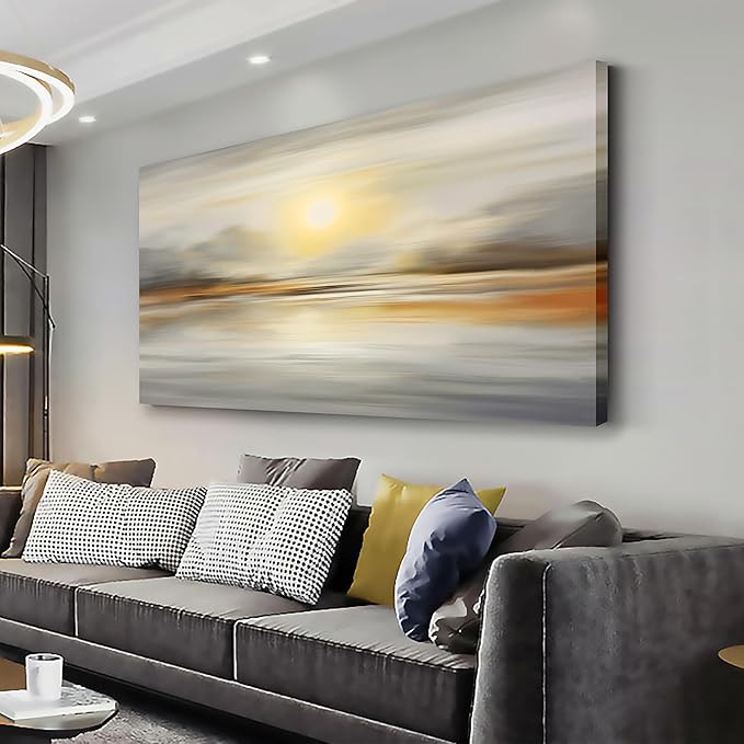 VHMING Abstract Canvas Wall Art Seascape Canvas Printing Abstract Art Wall Decor Artwork for Living Room Bedroom Dining Room Home Office Decor 29x58 inch