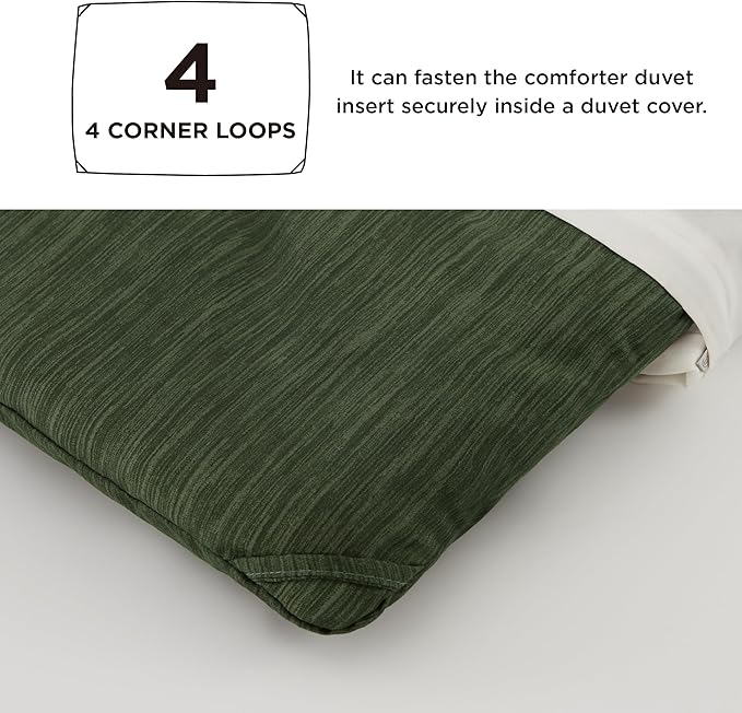 Bedsure Oversized King Comforter Set - Dark Green Soft Bedding for All Seasons, Cationic Dyed Bed Set, 3 Pieces, 1 Oversized King Size Comforter (120"x98") and 2 Pillow Shams (20"x36"+2")