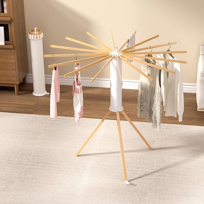 Tripod Clothes Drying Rack Foldable Drying Rack Clothing Portable Space Saving Laundry Drying Rack Ideal for Small Spaces Indoor Outdoor Use Adjustable Design Lightweight Durable Construction