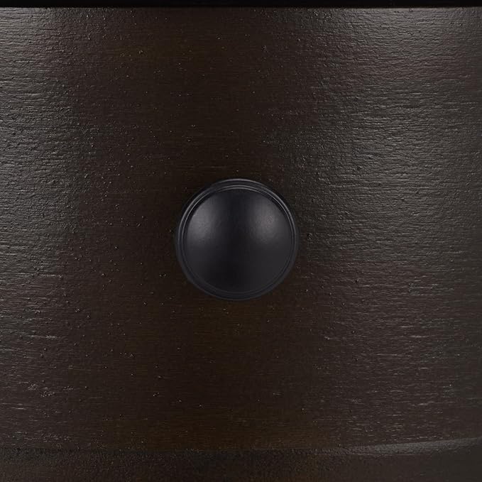 SAFAVIEH Home Collection – Tabitha Dark Chocolate Accent Table, Round Swivel Side Table with 1 Drawer & Interior Cabinet Storage, Classic Pedestal Design, Fully Assembled (AMH5712F)
