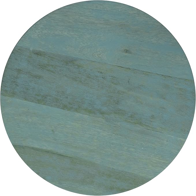 SIMPLIHOME Robbie Accent Table - 16 inch Wide Solid Mango Wood End Table in Teal Wash, Boho Contemporary Rustic Side Table for Living Room or Bedroom with Multipurpose Function, Assembled
