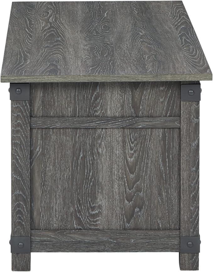 Signature Design by Ashley Freedan Rustic Farmhouse Lift Top Coffee Table, Gray