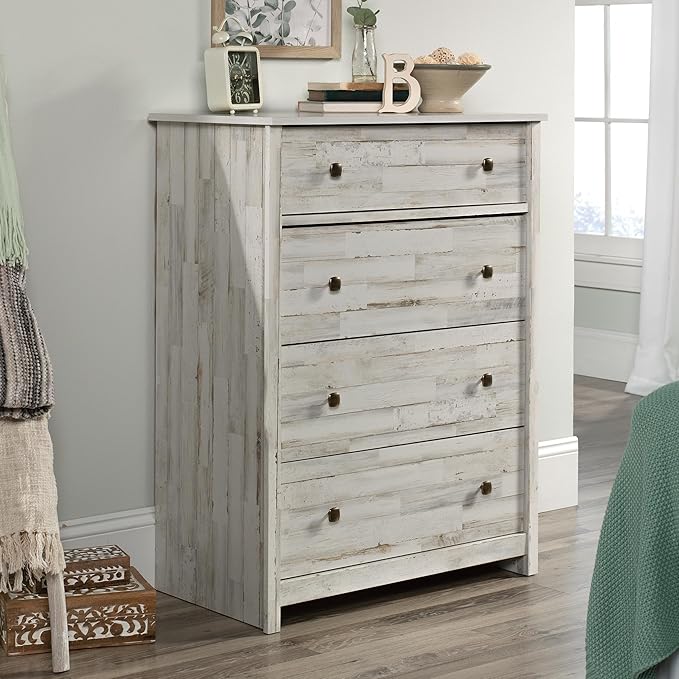 Sauder River Ranch Chest, in White Plank Finish